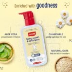 LuvLap Baby Wash & Shampoo - 400ml with Chamomile, Milk Protein, Oatmeal & Shea Butter, Paraben Free, Tear Free, Soap Free, Rich Moisturised Skin & Soft Hair, Baby Body Wash, Dermatologically Tested (AA1104/37) - Image 5