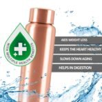 MILTON Copper Aqua 1000 Water Bottle, 900 ml, Copper | 100% Leak Proof | Office Bottle | Gym Bottle | Yoga Bottle | Home | Kitchen | Hiking | Treking Bottle | Travel Bottle (Pack of 1 - Image 3