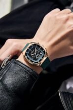 Daniel Hechter Paris Bercy Collection Modern Multi Functional Watch for Men with Square Dial and Silicon Band-DHM1001 (AA1104/253) - Image 5