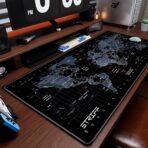 STRIFF World Map Extended Size (800 mm x 300 mm x 2 mm) Gaming Mouse Pad| Desk Mat | Stitched Edges| Non-Slip Rubber Base|Computer Laptop|Keyboard Mouse Pad for Office & Home (World Map) [AA1102/184] - Image 4