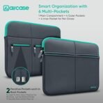AirCase Premium Laptop Bag with 6 Pockets fits Upto 15.6" Laptop/MacBook, Wrinkle Free, Padded, Waterproof Light Neoprene case Cover Sleeve Pouch, for Men & Women, Grey- 6 Months Warranty (AA1102/84) - Image 3