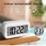 Digital Alarm Clock, Table Clock with Automatic Sensor,Date and Temperature Display, Compact Desk Clock for students,Home,Office,Bedroom,Living Room, Home Decor, Corporate Use (white Digital) - Image 2