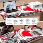 Ant Esports Dragon Hill Unique Design Mouse Pad Gaming Mouse Pad Extended Mouse Mat for Mouse Keyboard with Stitched Edges Waterproof NonSlip Base Mousepads for Office Home Shop Gaming EXTRA LARGE_Red [AA1102/192] - Image 2