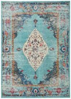 Status Contract 3 x 5 Feet Multi Printed Vintage Persian Carpet Rug Runner for Bedroom/Living Area/Home with Anti Slip Backing - Image 5