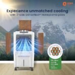Orient Electric Durachill 40 L Portable Air Cooler For Home | Densenest Honeycomb Pads |More Air Delivery | Fully Collapsible Louvers |Inverter Compatible | 1 Year Warranty by Orient | White & Grey - Image 2