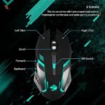 ZEBRONICS-Transformer-M with a High-Performance Gold-Plated USB Mouse: 6 Buttons, Multi-Color LED Lights,High-Resolution Sensor with max 3600 DPI, and DPI Switch(Black) - Image 4