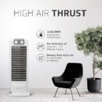 V-Guard Veemagik Neo 17 (43.5cm) Tower Fan | 1300 RPM | 2401 CFM Air Flow | (Grey White) | 18-Months Warranty - Image 3