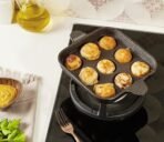 Amazon Brand - Solimo Cast Iron Pre-Seasoned Paniyarkal | Retains Heat | 9 Holes | Black(AA1103/39) - Image 4