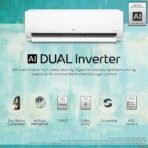 LG 1.5 Ton 5 Star DUAL Inverter Split AC (Copper, AI Convertible 6-in-1 Cooling, 4 Way, HD Filter with Anti-Virus Protection, Faster Cooling & Energy Saving, TS-Q19YNZE, White)(Non Wi-Fi Split AC - 2024) [AA1096/4] - Image 3
