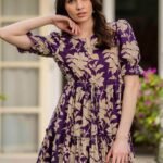 Mizaz Floral Printed Fit & Flare Midi Dress[AA1097/39]