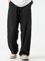 Men Cotton Baggy-Fit Mid Rise Track Pant