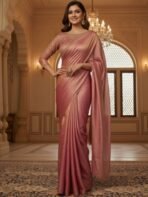 Kesudi Embellished Embroidered Art Silk Heavy Work Saree