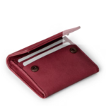 DailyObjects Burgundy Faux Leather Flip Top Card Wallet