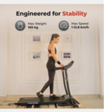 FT98 Steel (3HP Peak) with Max Weight 100kg & Heartrate Sensor For Home Workout Treadmill [AA1096/106] - Image 2