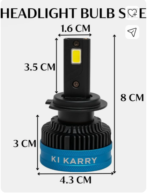 Super Bright White 300 Watt H7 Fitting LED Headlight Bulb Headlight Car, Motorbike, Truck, Van LED (12 V, 300 W) (Universal For Car, Universal For Bike, Pack of 2) [AA1096/120] - Image 2