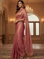 Kesudi Embellished Embroidered Art Silk Heavy Work Saree - Image 3