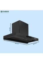 Hood Coral BLDC HC SC FL BK IN 90- T Auto Clean Wall Mounted BLACK 1500 CMH Chimney[AA1100/42] - Image 3