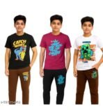 Beavenue Premium Round Neck T-Shirt & Pant 3 Combo Pack [AA1102/145]