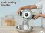 Premium heavy Stainless Steel Rice Stainer Pot With Induction Bottom and Anti Locking Handles [AA1102/197} - Image 2