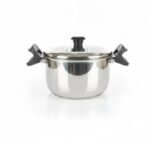 Premium heavy Stainless Steel Rice Stainer Pot With Induction Bottom and Anti Locking Handles [AA1102/197}