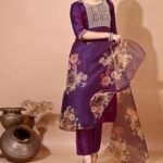 Women Art Silk Kurti Pant Dupatta Set[AA1100/97]
