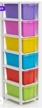6 Compartments Plastic Chest of Drawers