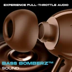 HOPPUP AirDoze S40 Earbuds with 13MM Drivers, 40H Playtime, Rage Mode,ENC & Type-C Bluetooth (Chocolate Brown, True Wireless) - Image 4