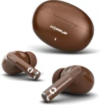 HOPPUP AirDoze S40 Earbuds with 13MM Drivers, 40H Playtime, Rage Mode,ENC & Type-C Bluetooth (Chocolate Brown, True Wireless)
