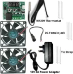 Best Combo for DIY Incubator W1209 + 12v 2Amp Adapter  + 2 Piece 3 inch fan + 12 Pieces Ties 10" Inch + 1 Dc Female Connector For Diy Incubator  Temperature Sensor and Controller Electronic Hobby Kit [AA1102/128] - Image 2