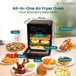 SOLARA air fryer oven for home ,360 rapid hot air circulation with  12 percent menus air fryer [AA1098/92] - Image 2