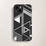 Monochrome Geometric Vibes Silicone Case for Apple iPhone Series