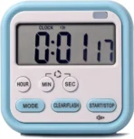 Digital Kitchen Clock & Stopwatch, Countdown Large Digits for Cooking, Chef Cooking Timer Clock with Loud Alarm,100% Mechanical Desk Timer Countdown Reminder Magnetic Back (Blue)