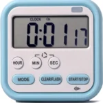 Digital Kitchen Clock & Stopwatch, Countdown Large Digits for Cooking, Chef Cooking Timer Clock with Loud Alarm,100% Mechanical Desk Timer Countdown Reminder Magnetic Back (Blue)
