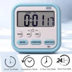 Digital Kitchen Clock & Stopwatch, Countdown Large Digits for Cooking, Chef Cooking Timer Clock with Loud Alarm,100% Mechanical Desk Timer Countdown Reminder Magnetic Back (Blue) - Image 3