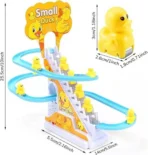 Climbing Stairs Dancing Duck Slide Toy With Light And Music -3 Piece Small Duck (Multicolor) - Image 3