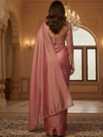 Kesudi Embellished Embroidered Art Silk Heavy Work Saree - Image 4