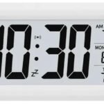 Digital Alarm Clock, Table Clock with Automatic Sensor,Date and Temperature Display, Compact Desk Clock for students,Home,Office,Bedroom,Living Room, Home Decor, Corporate Use (white Digital)