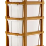 6 Compartments Plastic Multipurpose Drawer, Storage Organizer Home  (White) [AA1102/126]