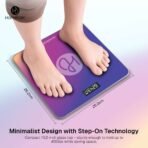 HOMEBASIC Digital Body Weight Machine with LCD Display & 180kg Capacity, Auto On/Off Weighing Scale (Multicolor)[AA1097/69] - Image 3