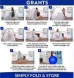 గ్రాంట్స్ Double and King size bed 6x6 6.5x6.5 7x7 ft పెద్దల కోసం కాటన్ దోమ తెర (స్మూత్ బ్లూ)(AA1103/76) - Image 2