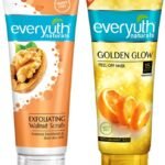 Everyuth Naturals Exfoliting Walnut Scrub (100g), Golden Glow Peel off Mask (100g) (2 Items in the set)