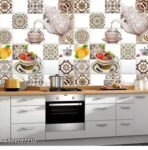 Self Adhesive 3D Wallpaper for kichen | Kitchen Wallpaper Rolls For Kitchen Decoration Wall Sticker for Kitchen Wallpaper for wall (40 X 100 CM) ) wallpaper stickers | Kitchen Wallpaper