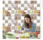 Self Adhesive 3D Wallpaper for kichen | Kitchen Wallpaper Rolls For Kitchen Decoration Wall Sticker for Kitchen Wallpaper for wall (40 X 100 CM) ) wallpaper stickers | Kitchen Wallpaper - Image 2