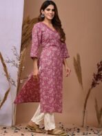 Rimeline Ethnic Motifs Printed Pure Cotton Straight Kurta[AA1097/44] - Image 4