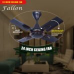 Fallon Ultra High Speed 24 Inch Smocked Brown with 30 Months Warranty Anti Dust 600 mm Ceiling Fan[AA1097/59] - Image 4