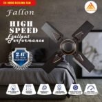 Fallon Ultra High Speed 24 Inch Smocked Brown with 30 Months Warranty Anti Dust 600 mm Ceiling Fan[AA1097/59] - Image 3