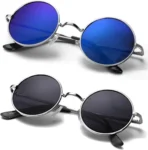 UV Protection Round Sunglasses (Free Size) on - Image 2