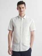 Men Slim Fit Self Design Casual Shirt [AA1096/158] - Image 4