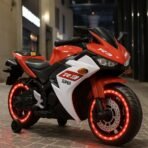 Rechargeable Battery Operated Ride on Bike for Kids, Bike Battery Operated Ride On (Red) [AA1096/94]