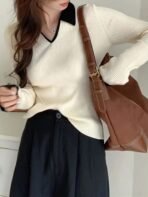 WANQUILA Casual Regular Sleeves Solid Women Beige Top [AA1096/156]